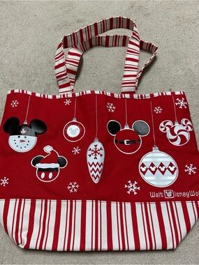 Walt Disney World Red Holiday Mickey Tote, NWOT